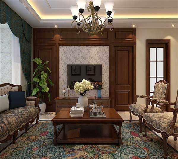 瀚唐92平米兩室兩廳美式效果圖