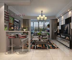 玫瑰灣116平米兩室兩廳現(xiàn)代簡約