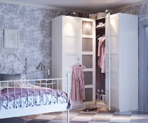 轉(zhuǎn)角衣柜 給你一個(gè)既漂亮又整潔的家！