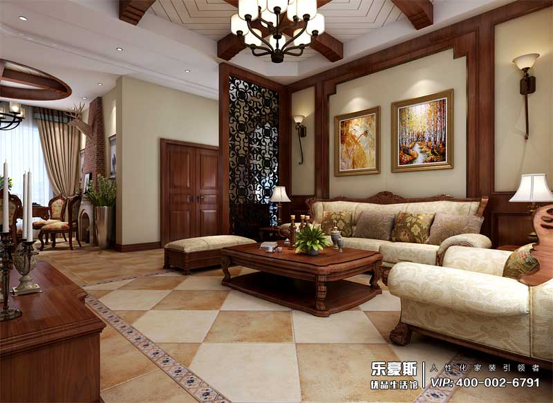 碧桂園別墅245平米美式風(fēng)格裝修效果圖