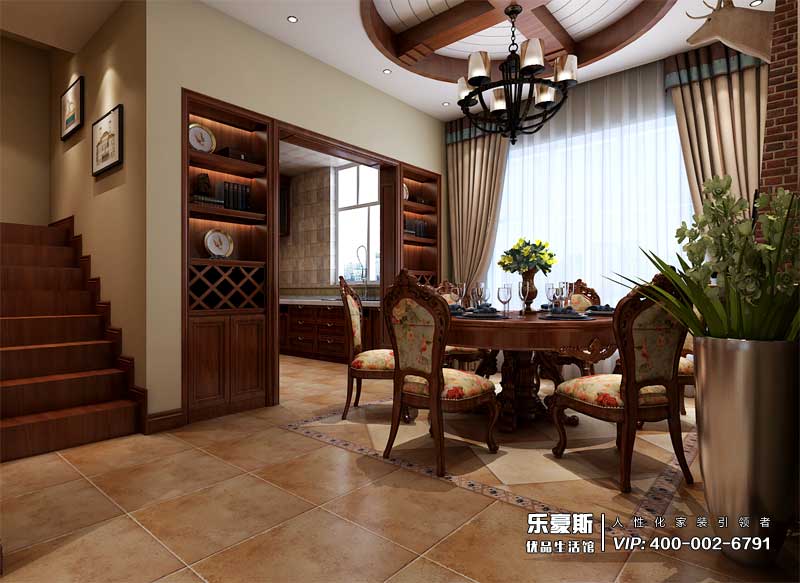 碧桂園別墅245平米美式風(fēng)格裝修效果圖