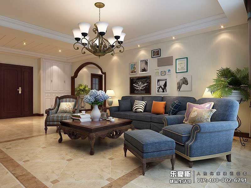 學(xué)府名城美式風(fēng)格裝修效果圖