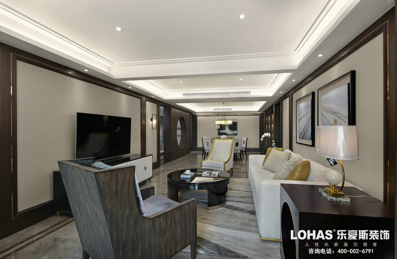 正定御河上院202平米客廳裝修