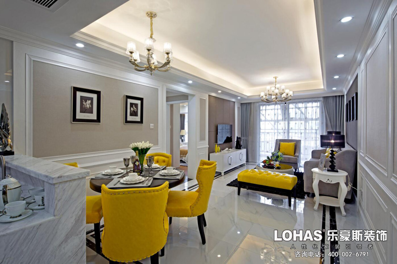 御河上院三室兩廳小美風格裝修效果圖