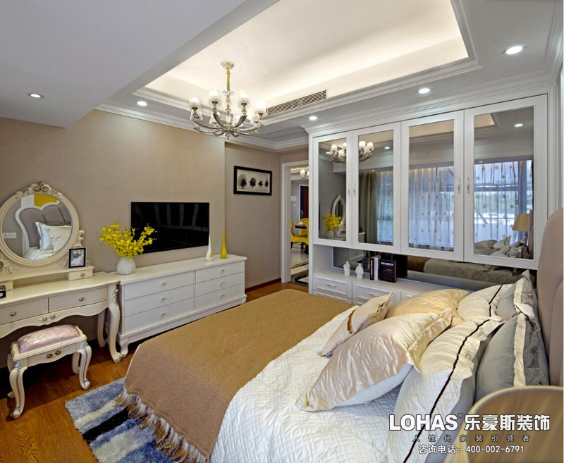 御河上院三室兩廳小美風格裝修效果圖