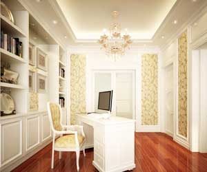 這么美的吊頂 搭配在你家的書房里一定漂亮極了！