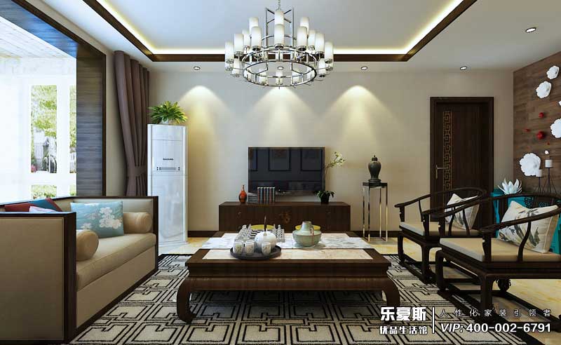 紅星國際130平米中式裝修效果圖