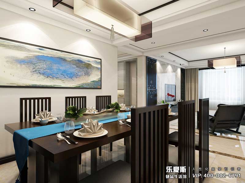 啟銳園135平米新中式簡約風格裝修效果圖