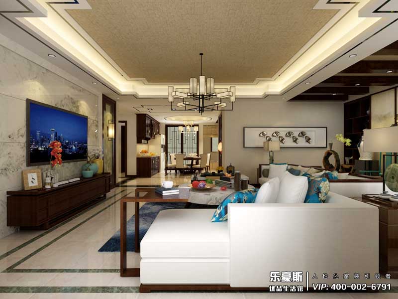 天水麗城180平米新中式風格裝修效果圖