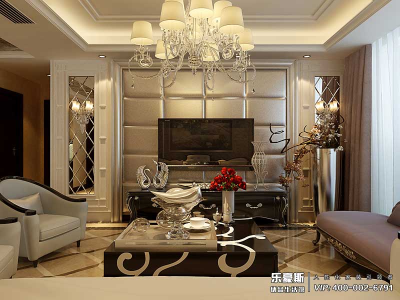 祥云國(guó)際138平米簡(jiǎn)歐風(fēng)格裝修效果圖