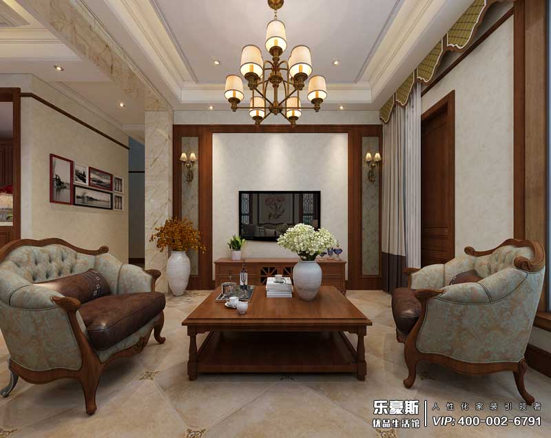 碧桂園180平米美式風格裝修效果圖