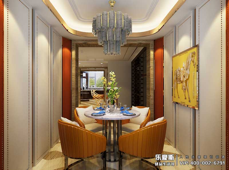 石家莊天山熙湖200平米后奢風格裝修效果圖