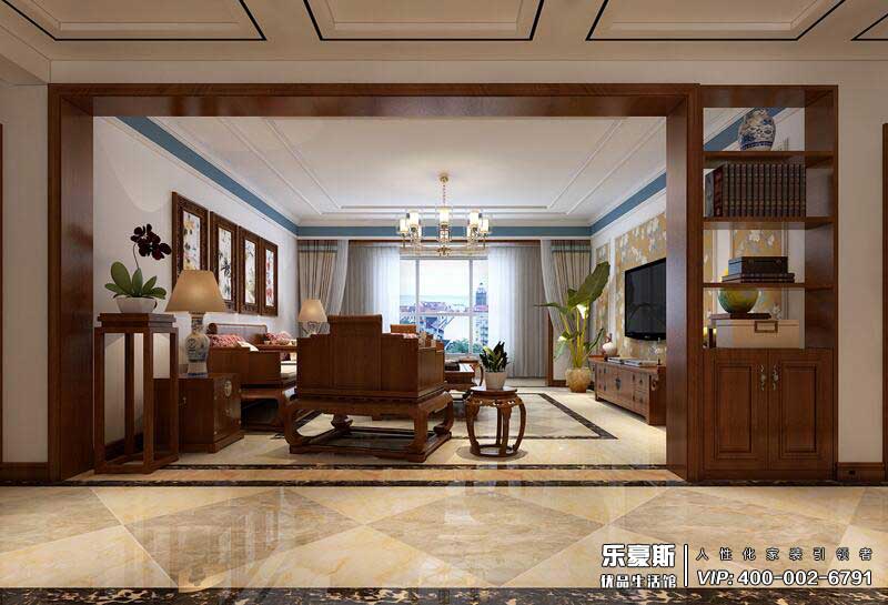 石家莊天海譽(yù)天下200平米中式風(fēng)格別墅裝修效果圖