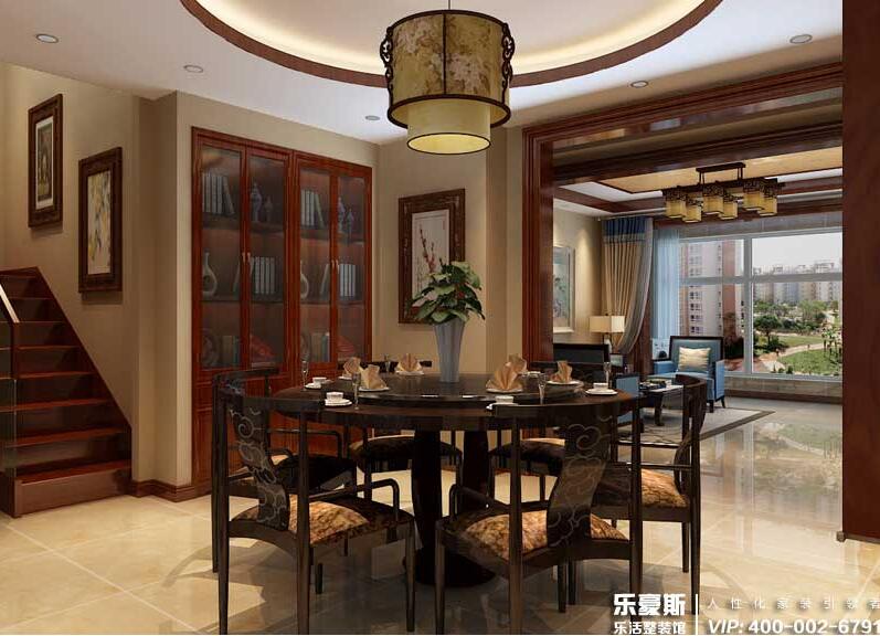 大吾川林溪語(yǔ)墅中式風(fēng)格別墅裝修效果圖