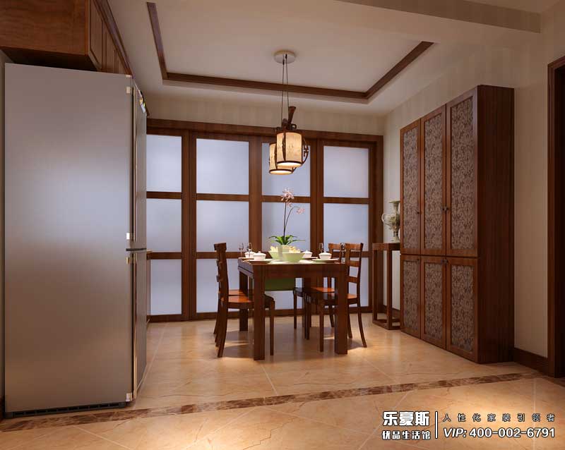 天海御天下三室兩廳新中式風格裝修效果圖