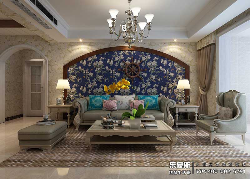 星河御城155平米美式風(fēng)格裝修效果圖