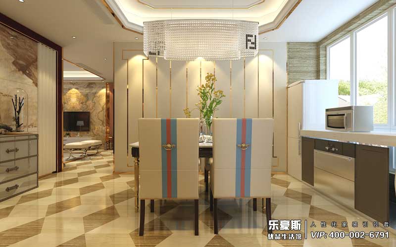 星湖國際花園后奢風格餐廳裝修效果圖