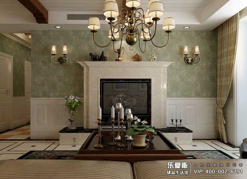 國(guó)仕山155平米美式風(fēng)格裝修