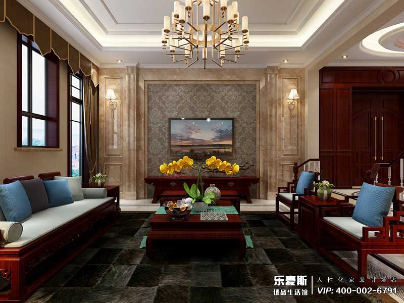 鑫界王府470平米混搭風格裝修效果圖