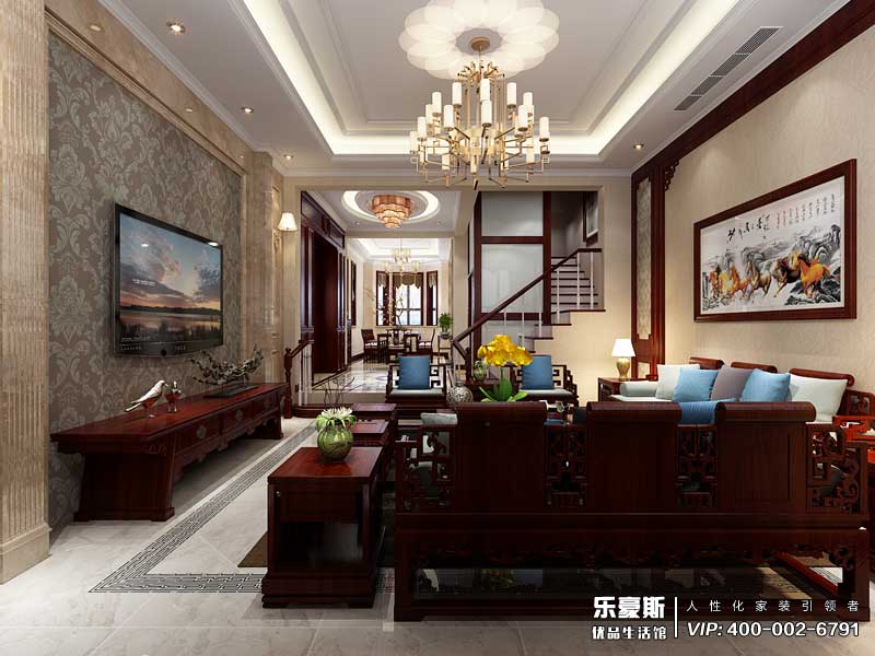 鑫界王府470平米混搭風格裝修效果圖