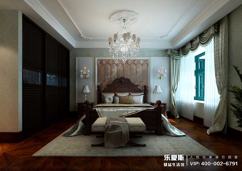 星湖國際花園美式風格裝修效果圖