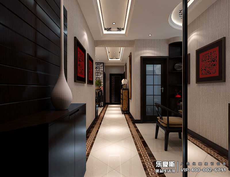 學(xué)府名城新中式風(fēng)格裝修效果圖