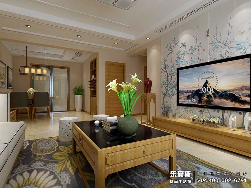 玫瑰灣新中式風格裝修效果圖