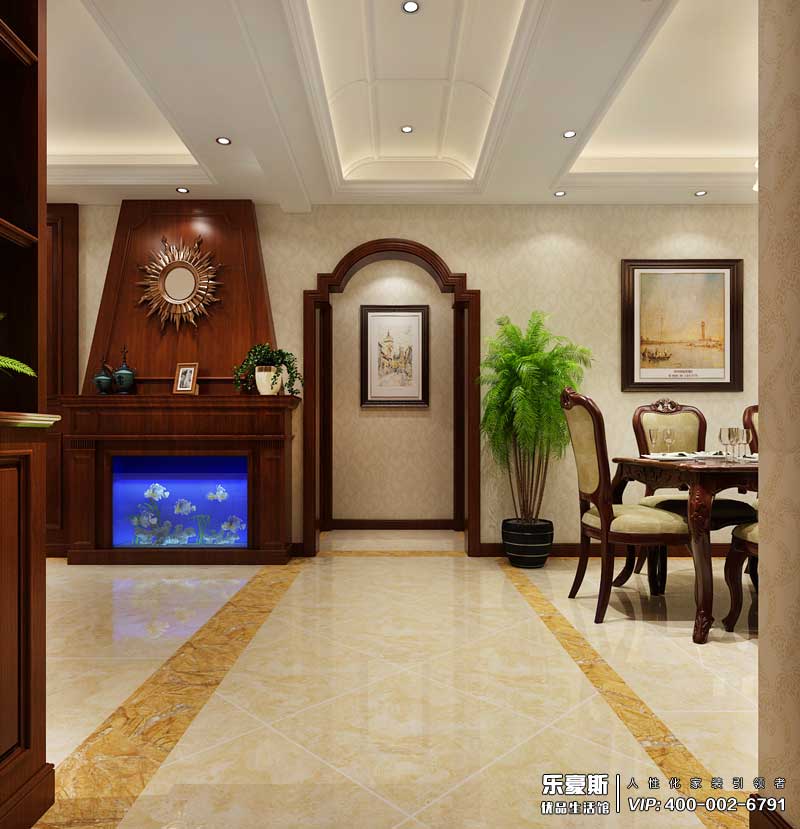 星湖國際花園美式風(fēng)格裝修效果圖