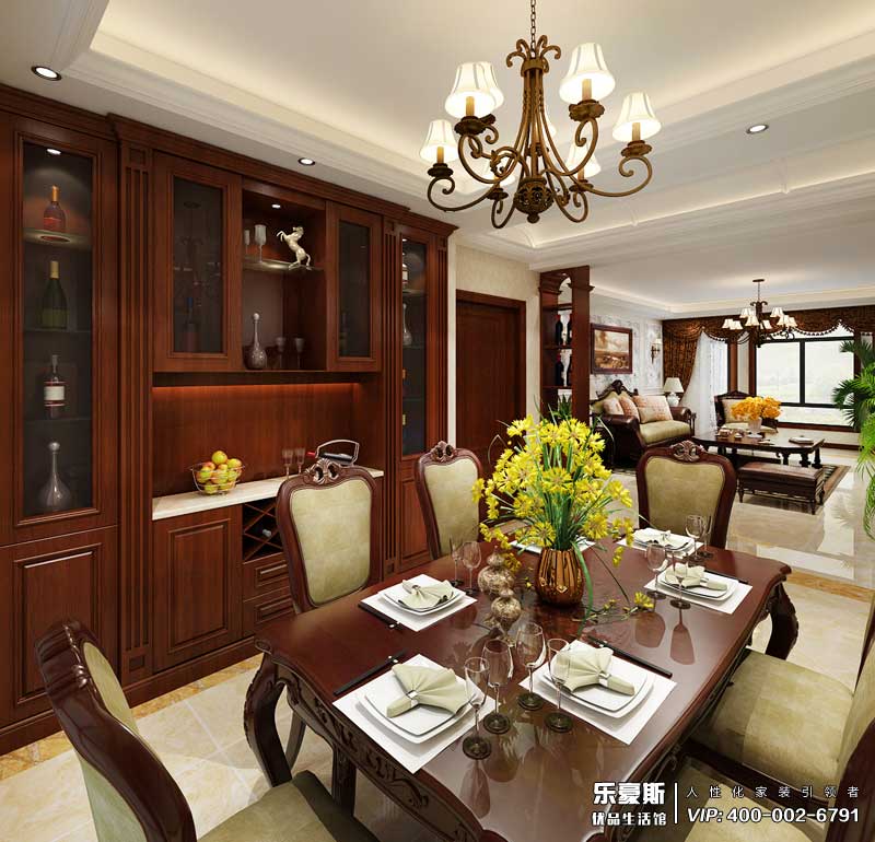 星湖國際花園美式風(fēng)格裝修效果圖