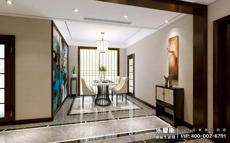 盛世御城三室兩廳新中式風格裝修效果圖