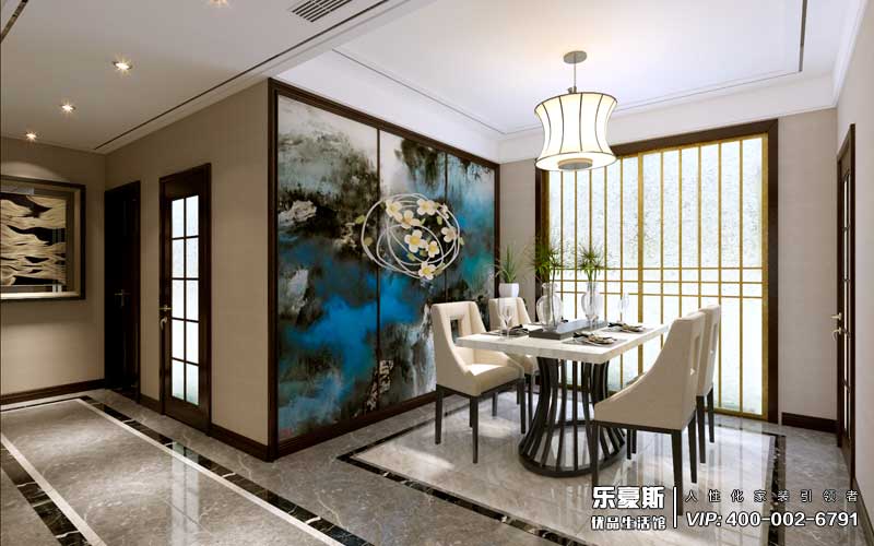 盛世御城三室兩廳新中式風格裝修效果圖