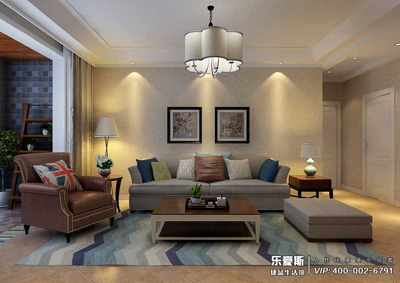 旅投福美十號院三室兩廳簡歐風(fēng)格裝修效果圖