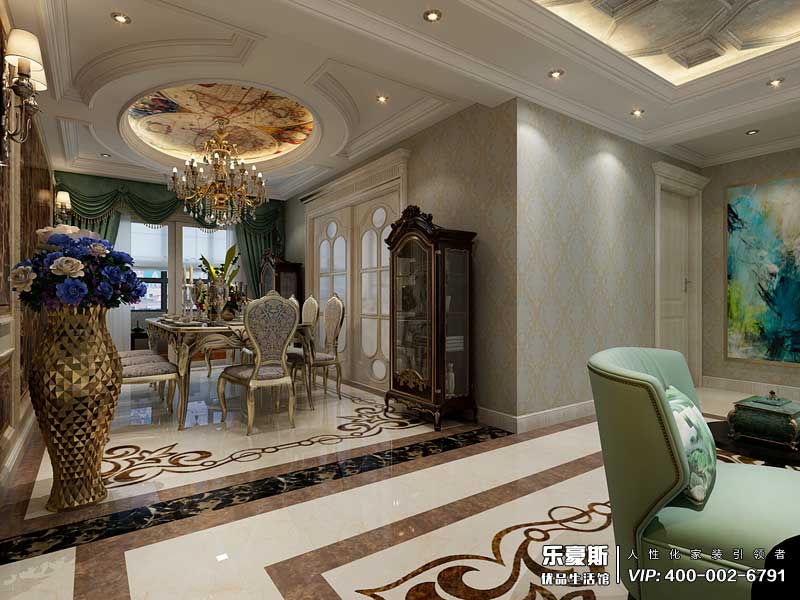 帝華水岸180平米歐式新古典風(fēng)格裝修效果圖