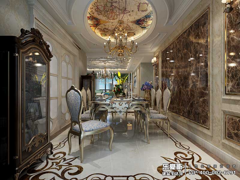 帝華水岸180平米歐式新古典風(fēng)格裝修效果圖