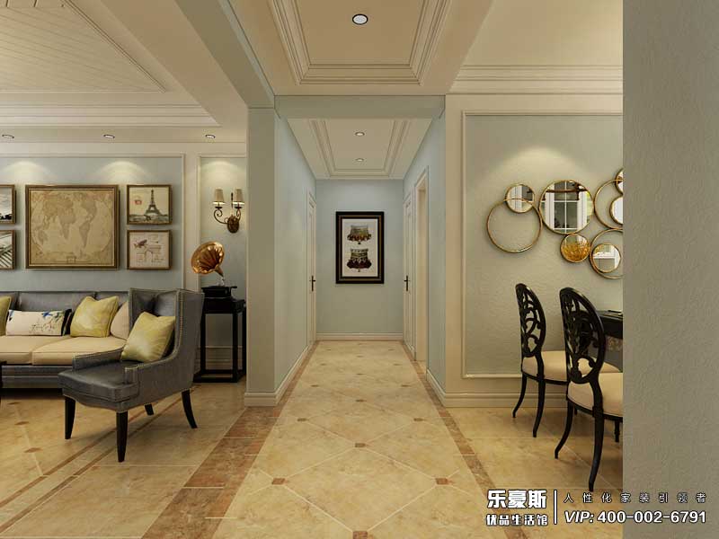 瀚唐三期美式風格裝修效果圖