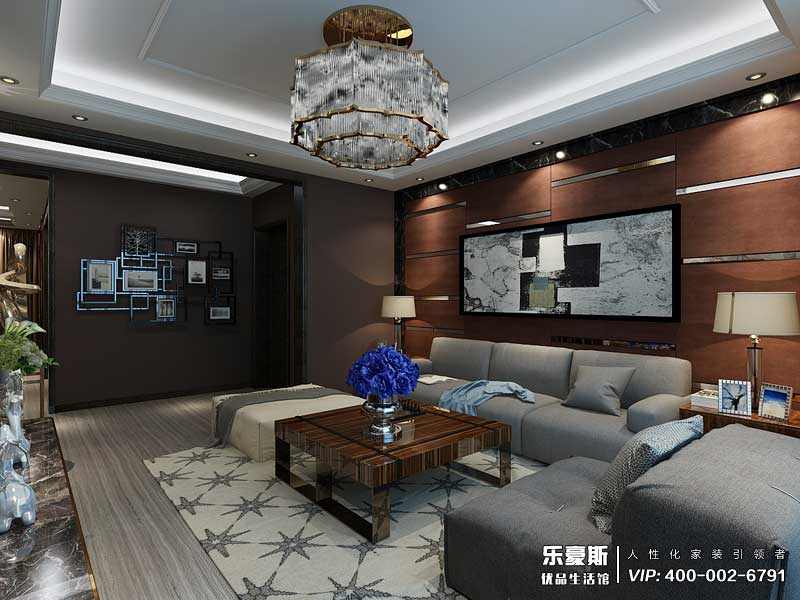 觀峰嘉邸后現(xiàn)代風格裝修效果圖