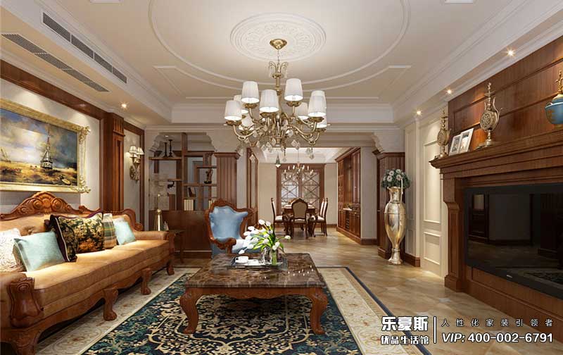 新合作城市廣場美式風格裝修設計效果圖