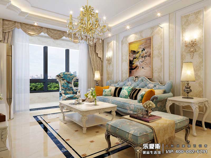 觀峰嘉邸簡歐風(fēng)格裝修效果圖