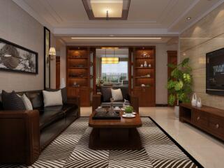 盛邦大都會(huì)139平米四室新中式風(fēng)格