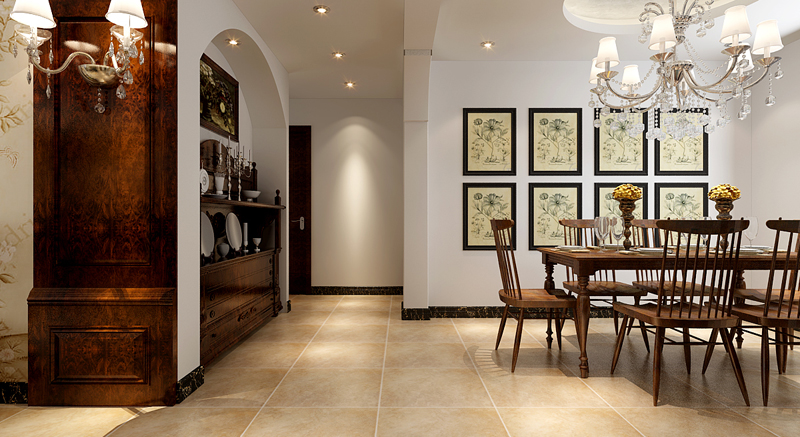 上東紅郡170平米三室兩廳兩衛(wèi)美式風(fēng)格