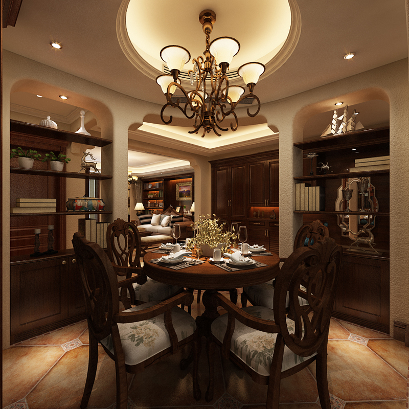 藍(lán)山印象148㎡三室兩廳美式風(fēng)格