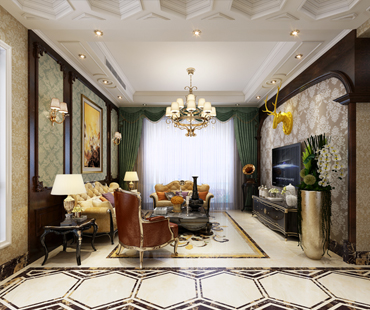 碧桂園240平米別墅美式新古典