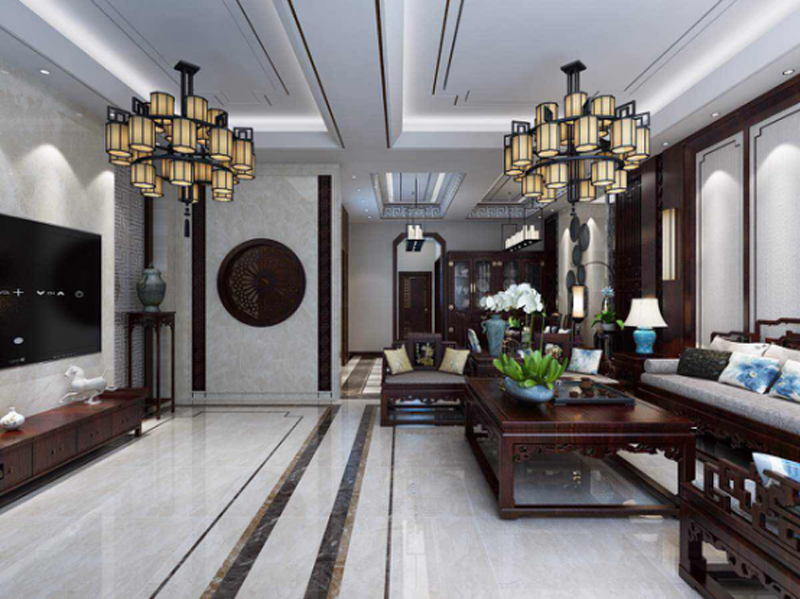 原河名墅400平米別墅新中式風(fēng)格