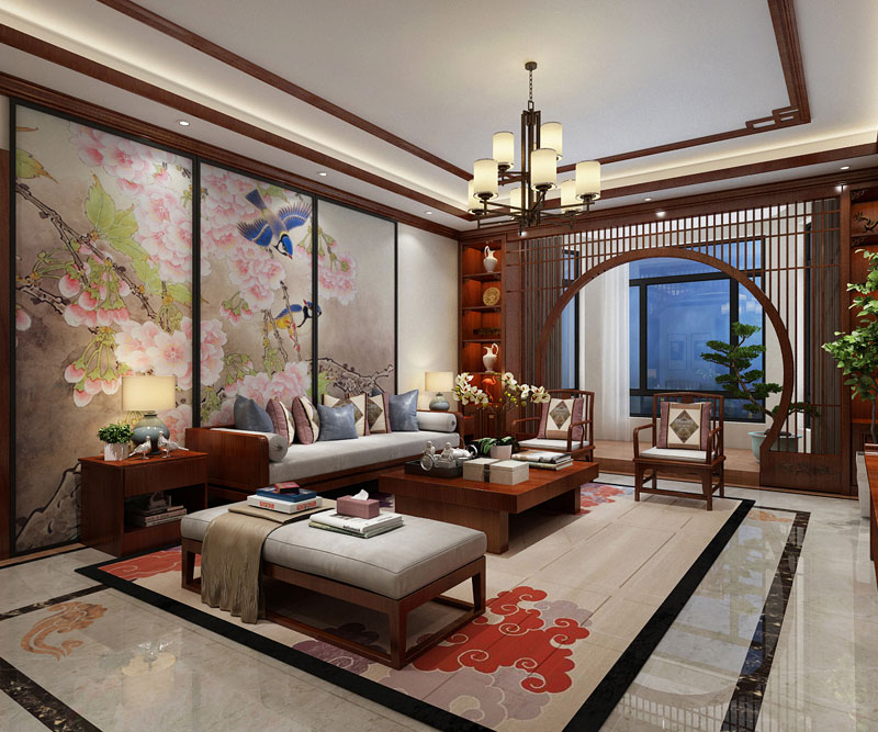 碧景苑171平米三室兩廳二衛(wèi)中式風(fēng)格