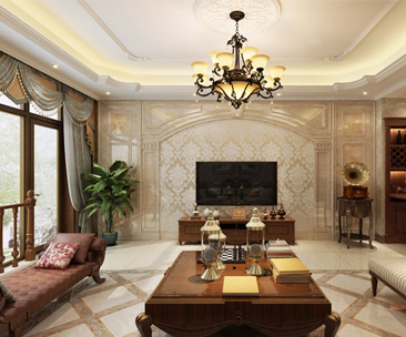 秦皇半島200平美式風(fēng)格裝修案例