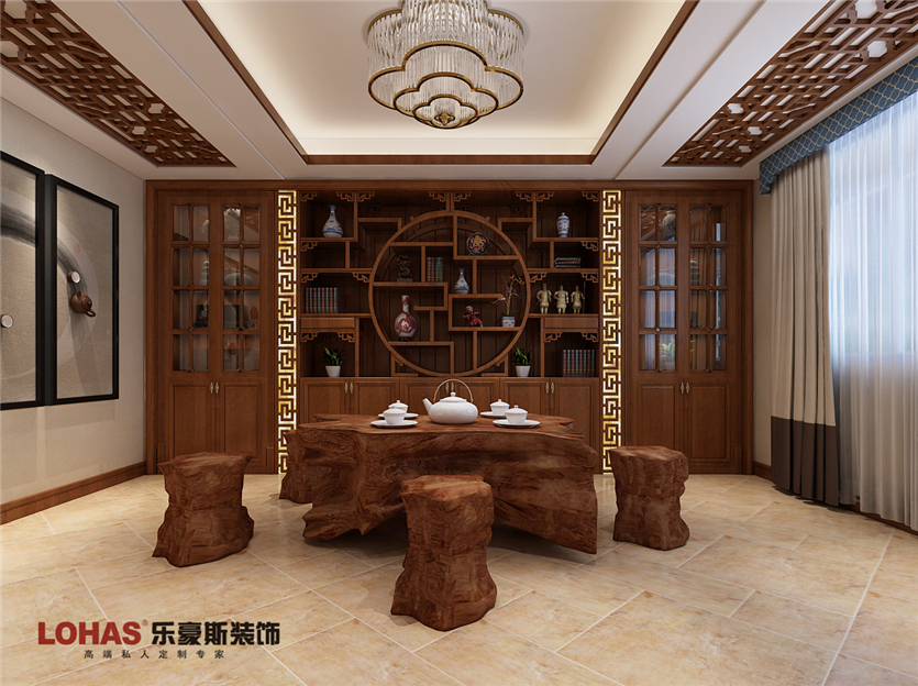 鑫界王府270平四室新中式裝修效果圖