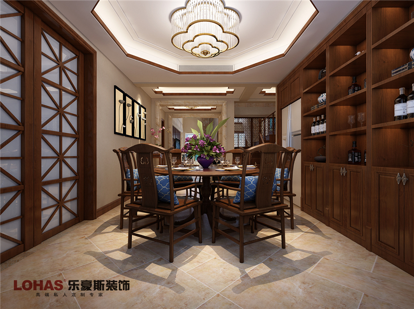 鑫界王府270平四室新中式裝修效果圖