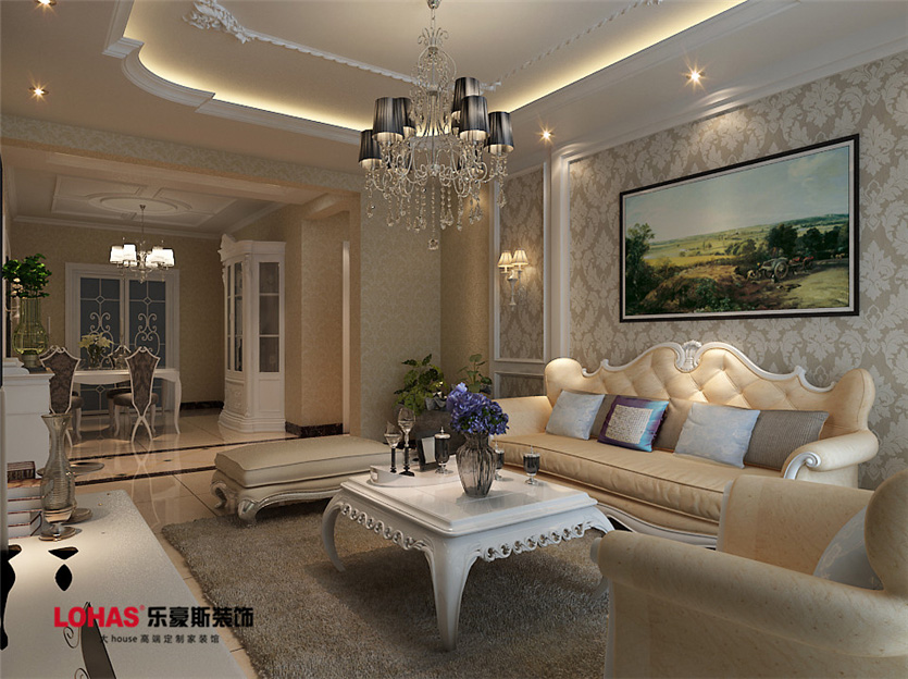 昆侖·正和苑135平歐式風(fēng)格裝修效果圖