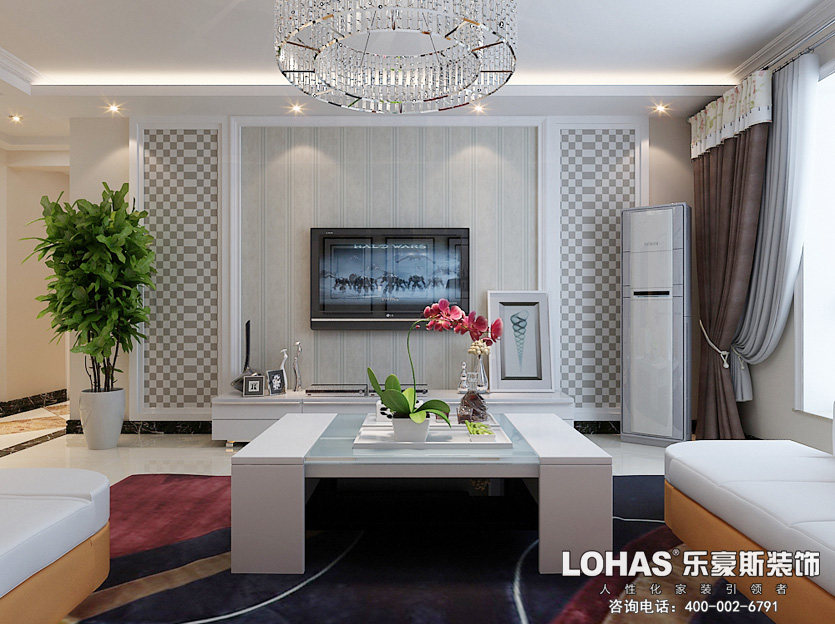 海棠灣135平三室兩廳現(xiàn)代裝修效果圖