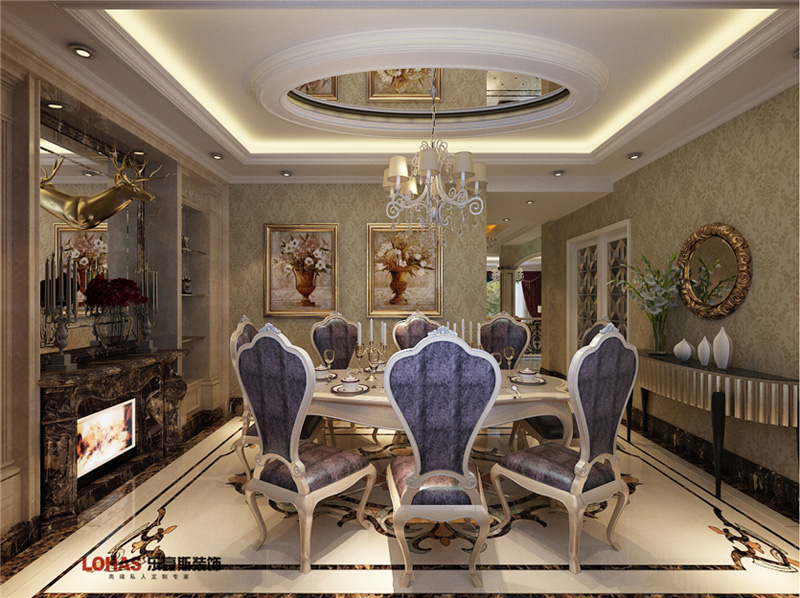 原河名墅400平別墅裝修案例效果圖